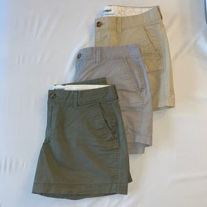 OLD NAVY - ED 5 Short Bundle - Olive/Gray/Beige - Size 6 Standard